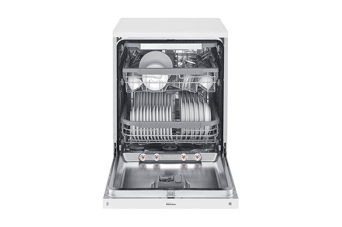 LG ال‌جی، ماشین ظرفشویی 14 نفره، فناوری™QuadWash، سفید, XD74W, thumbnail 3