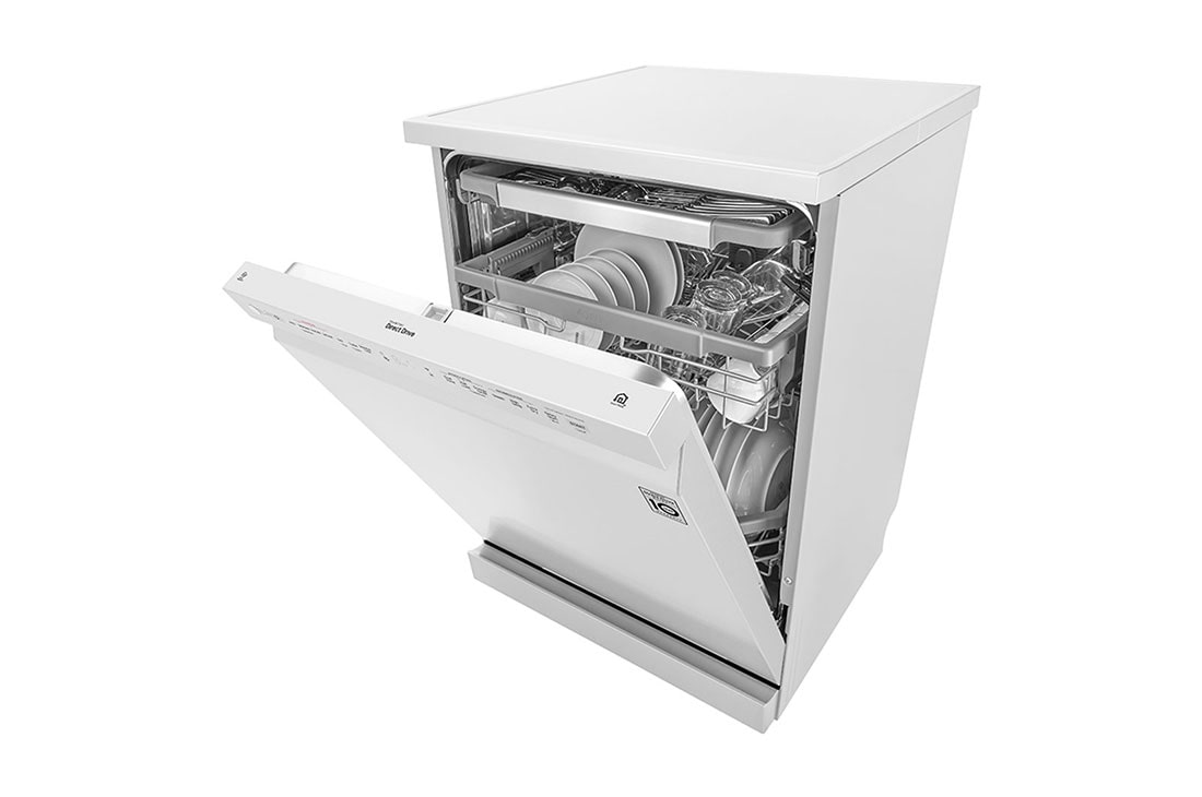 LG ال‌جی، ماشین ظرفشویی 14 نفره، فناوری™QuadWash، سفید, XD74W, thumbnail 9