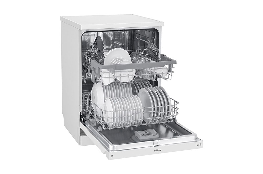 LG ال‌جی، ماشین ظرفشویی 14 نفره، فناوری™QuadWashو NFC، سفید  , XD64W, thumbnail 6