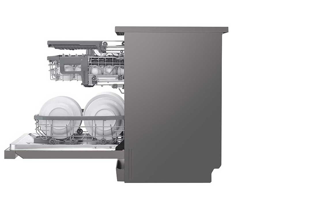 LG ال‌جی، ماشین ظرفشویی 14 نفره، فناوری™TrueSteam و™QuadWash، استیل مات, XD88NS, thumbnail 11