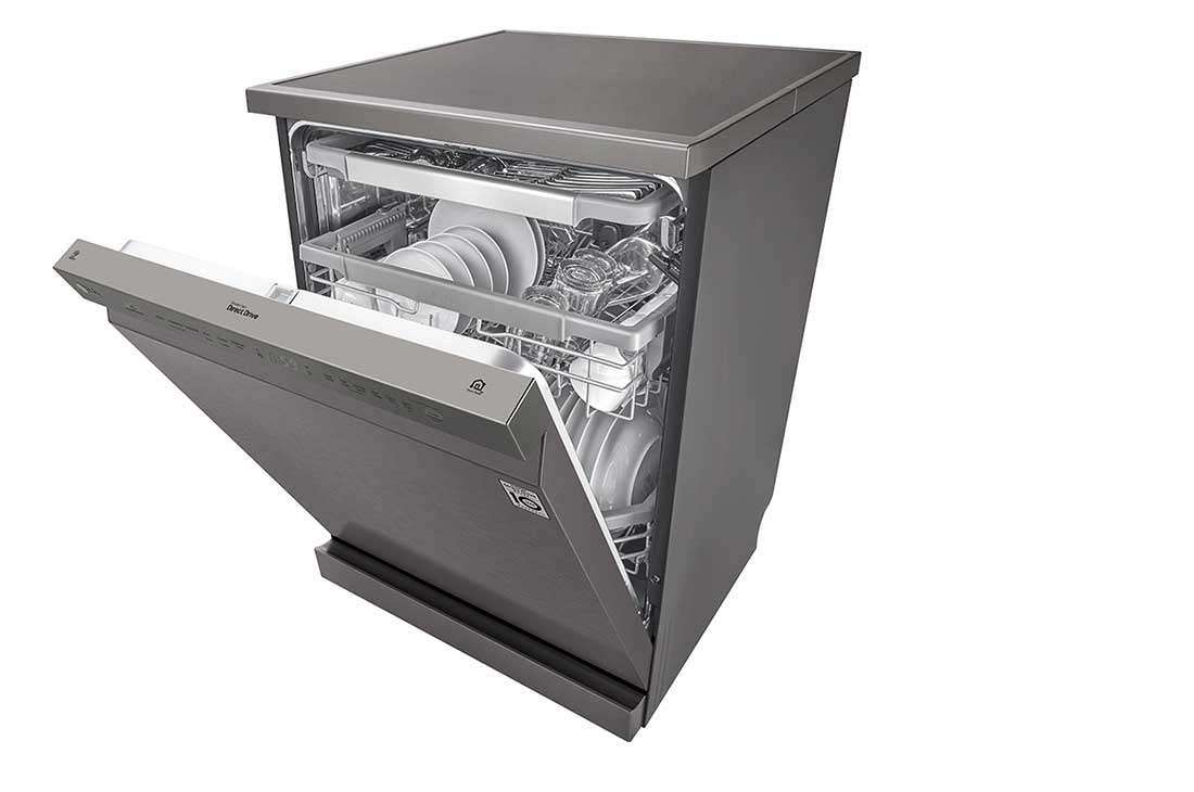 LG ال‌جی، ماشین ظرفشویی 14 نفره، فناوری™TrueSteam و™QuadWash، استیل مات, XD88NS, thumbnail 9