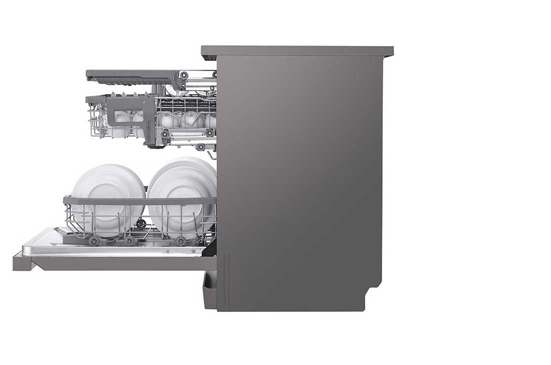 LG ال‌جی، ماشین ظرفشویی 14 نفره، فناوری ™TrueSteam و ™QuadWash، استیل مات , XD90DB, thumbnail 11