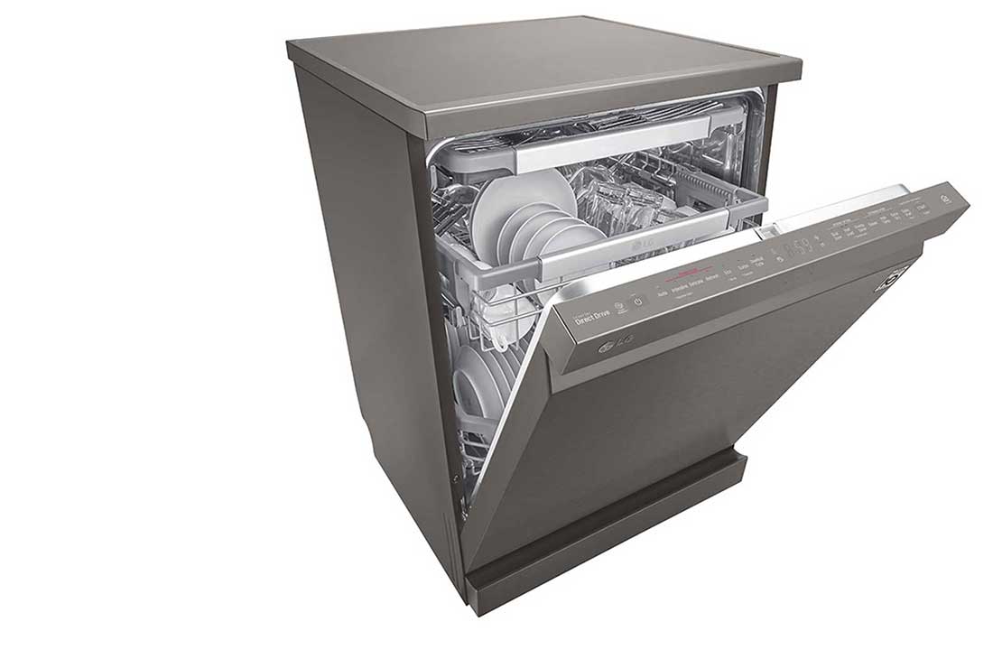 LG ال‌جی، ماشین ظرفشویی 14 نفره، فناوری ™TrueSteam و ™QuadWash، استیل مات , XD90DB, thumbnail 8