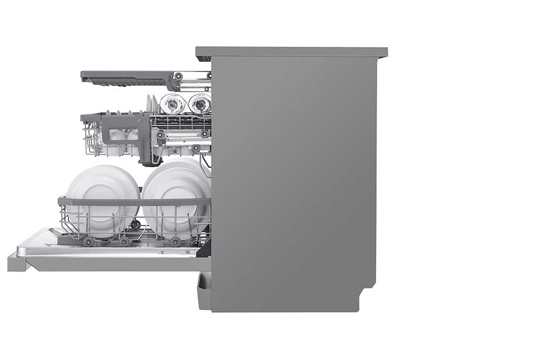 LG ال‌جی، ماشین ظرفشویی 14 نفره، فناوری™TrueSteam و™QuadWash، نقره‌ای مات  , XD90S, thumbnail 10