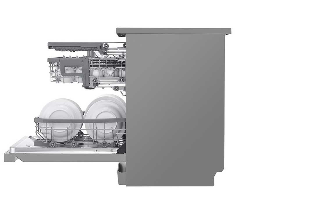 LG ال‌جی، ماشین ظرفشویی 14 نفره، فناوری™TrueSteam و™QuadWash، نقره‌ای مات  , XD90S, thumbnail 11