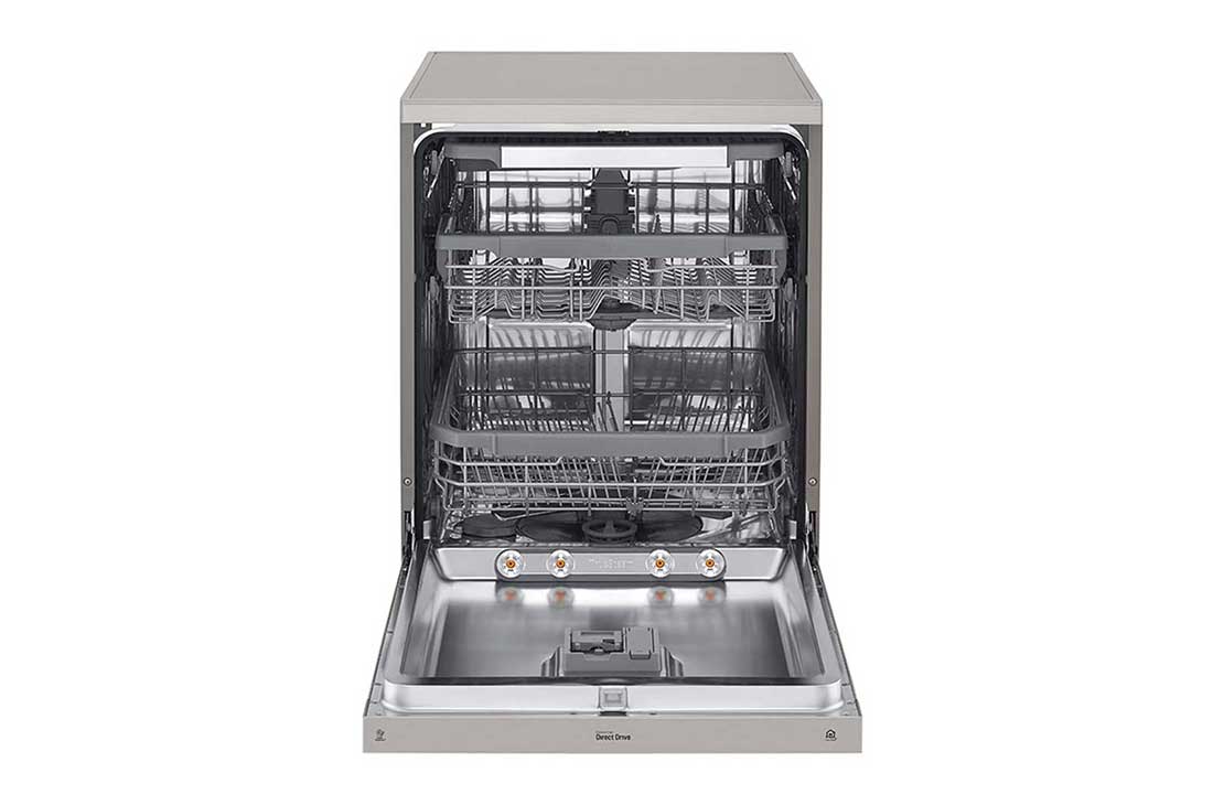 LG ال‌جی، ماشین ظرفشویی 14 نفره، فناوری™TrueSteam و™QuadWash ،نقره‌ای مات  , XD77S, thumbnail 2