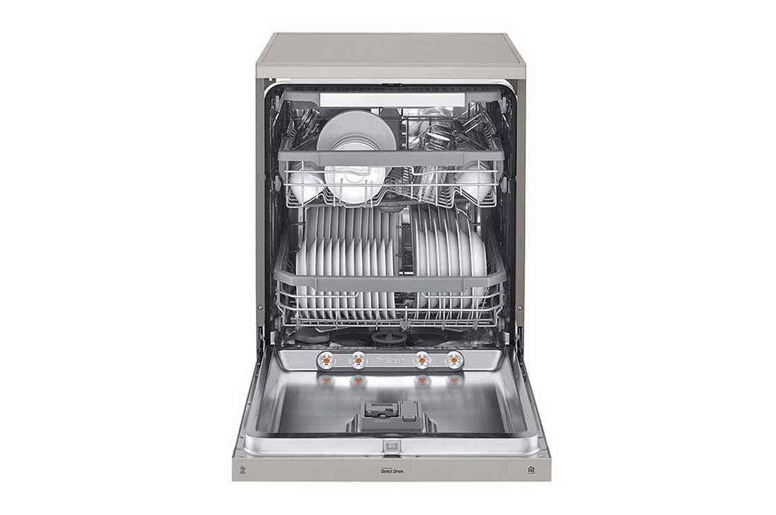 LG ال‌جی، ماشین ظرفشویی 14 نفره، فناوری™TrueSteam و™QuadWash ،نقره‌ای مات  , XD77S, thumbnail 3