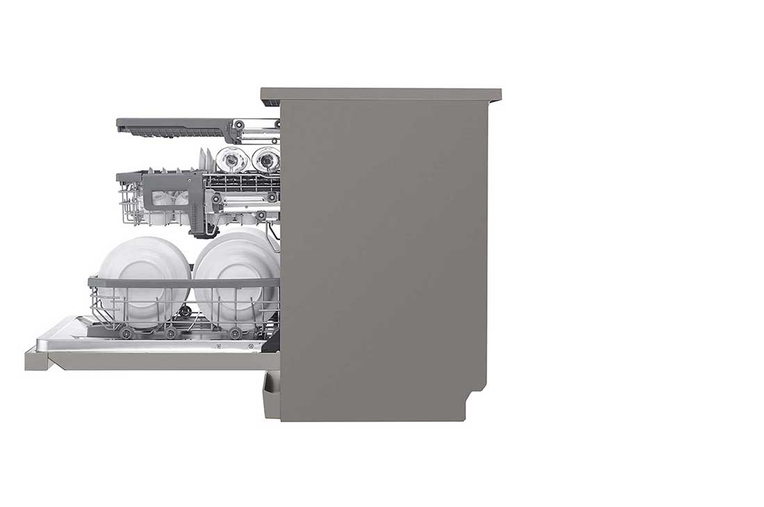 LG ال‌جی، ماشین ظرفشویی 14 نفره، فناوری™TrueSteam و™QuadWash ،نقره‌ای مات  , XD77S, thumbnail 10