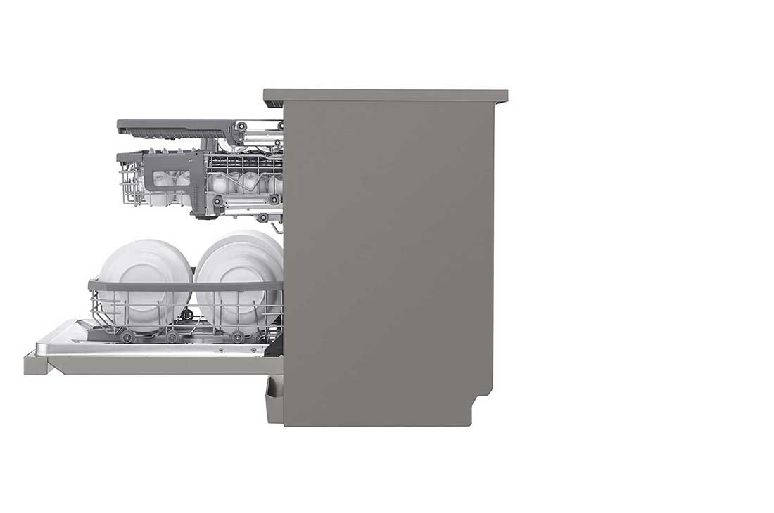 LG ال‌جی، ماشین ظرفشویی 14 نفره، فناوری™TrueSteam و™QuadWash ،نقره‌ای مات  , XD77S, thumbnail 11