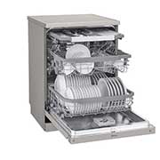 LG ال‌جی، ماشین ظرفشویی 14 نفره، فناوری™TrueSteam و™QuadWash ،نقره‌ای مات  , XD77S, thumbnail 6