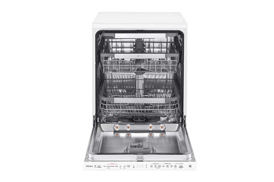 LG ال‌جی، ماشین ظرفشویی 14 نفره، فناوری™TrueSteam و™QuadWash، سفید  , XD90W, thumbnail 2