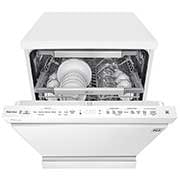 LG ال‌جی، ماشین ظرفشویی 14 نفره، فناوری™TrueSteam و™QuadWash، سفید  , XD90W, thumbnail 7
