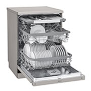 LG ال‌جی، ماشین ظرفشویی 14 نفره، فناوری ™Steam و ™QuadWash, Left side open view with content, DFB425FP, thumbnail 5