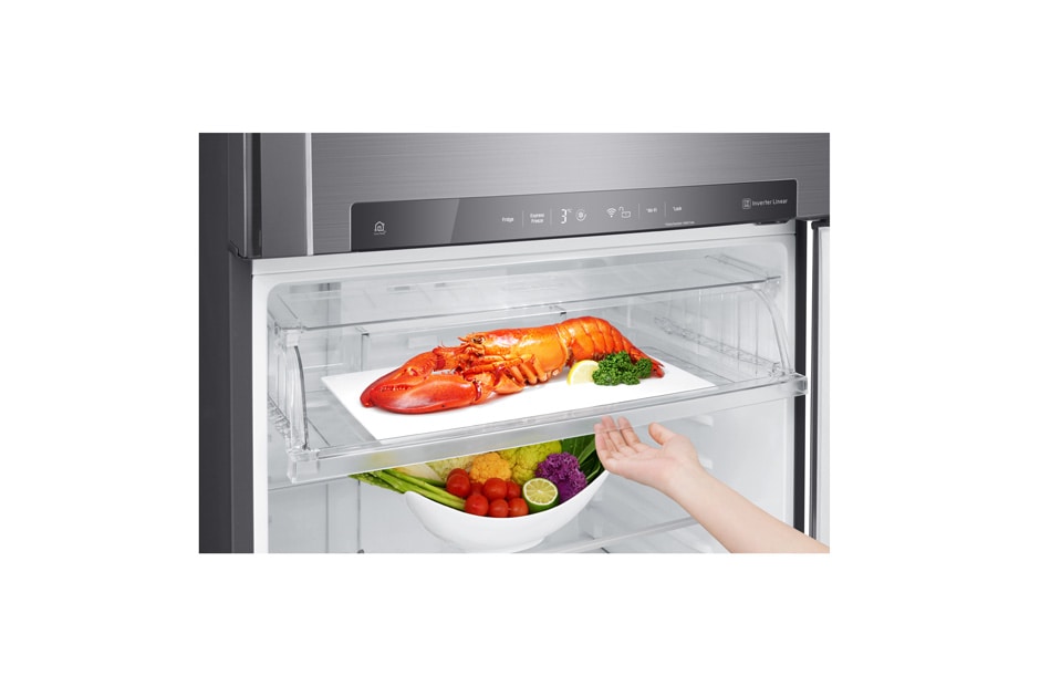LG ال‌جی، یخچال بالا فریزر، 509 لیتر، تیتانیوم, TF560TS, thumbnail 6