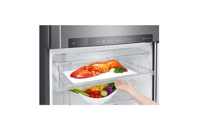 LG ال‌جی، یخچال بالا فریزر، 509 لیتر، تیتانیوم, TF560TS, thumbnail 6