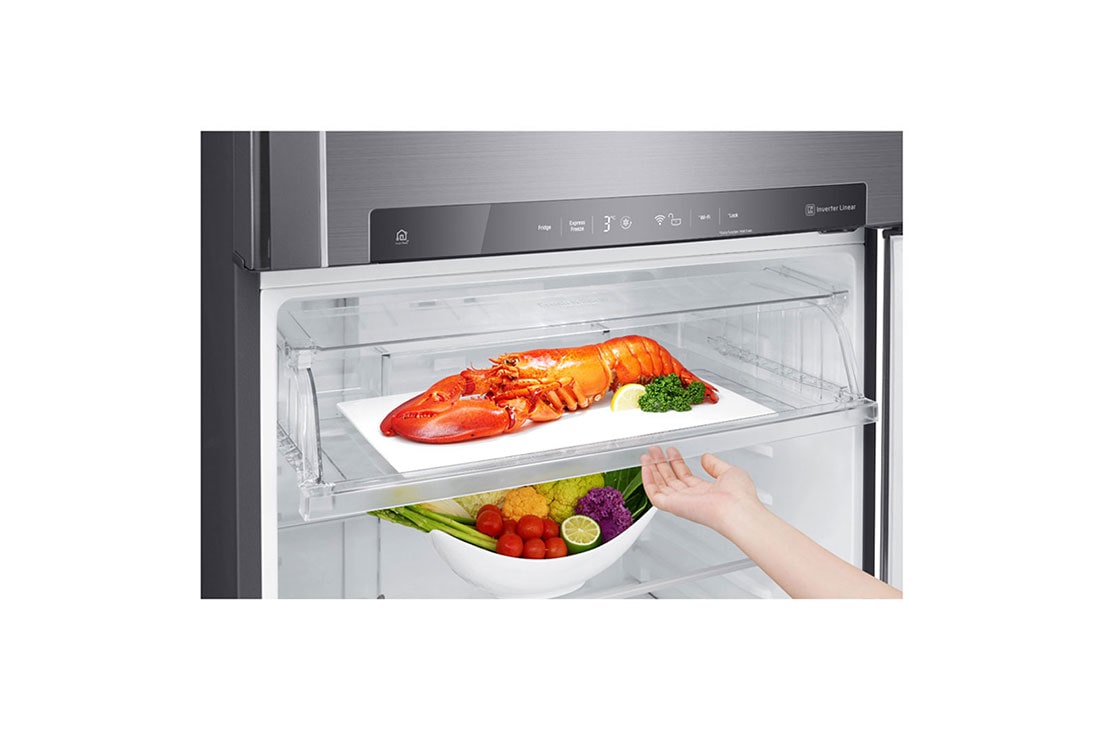 LG ال‌جی، یخچال بالا فریزر، 438 لیتر، تیتانیوم, TF540TS, thumbnail 6