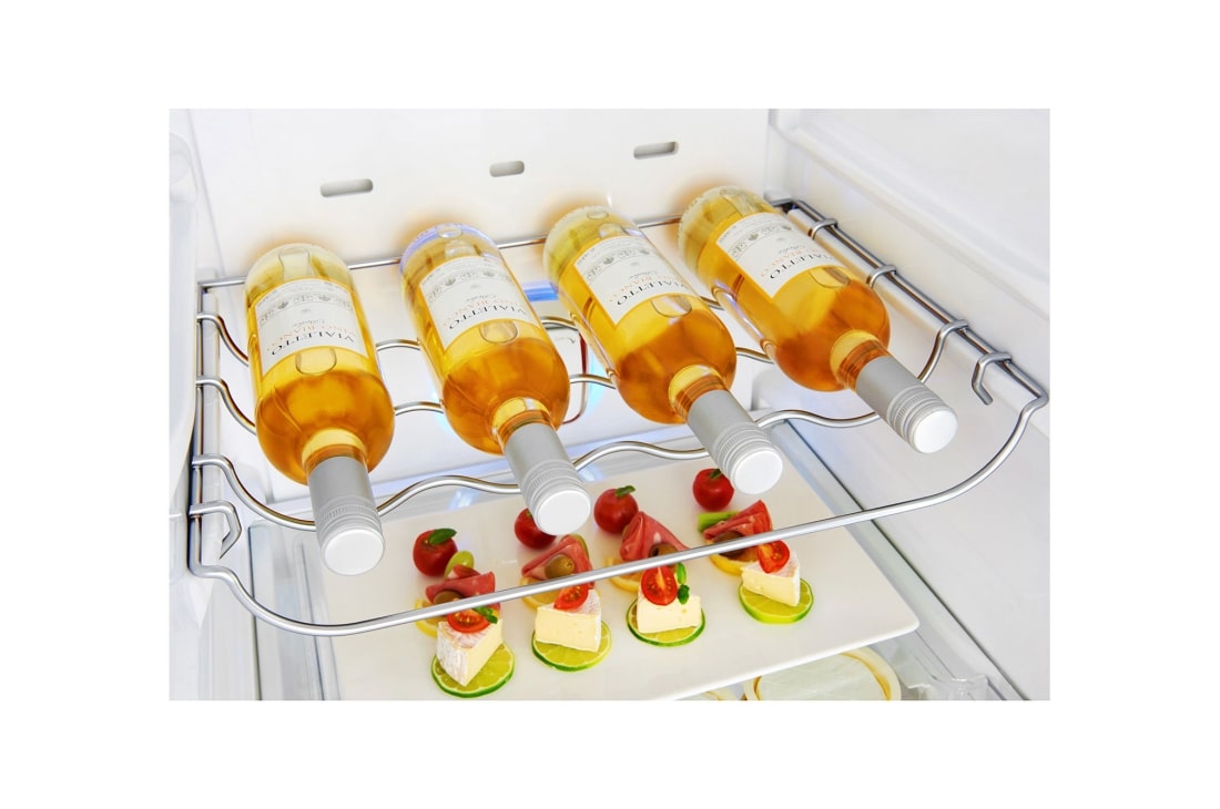 LG ال‌جی، یخچال فریزر ساید بای ساید Door-in-Door، ظرفیت 601 لیتر , freezer detailed view with food, GCJ-267PHL, thumbnail 9