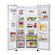 LG ال‌جی، یخچال فریزر ساید بای ساید Door-in-Door، ظرفیت 611 لیتر , Door Open Food, GCJ-287GNW, thumbnail 2