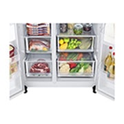 LG ال‌جی، یخچال فریزر ساید بای ساید Door-in-Door، ظرفیت 611 لیتر , Shelfs Food, GCJ-287GNW, thumbnail 4