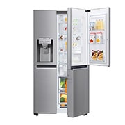 LG ال‌جی، یخچال فریزر ساید بای ساید Door-in-Door، ظرفیت 601 لیتر , Front open view, GC-J267SLSS, thumbnail 1
