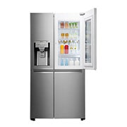 LG ال‌جی، یخچال فریزر ساید بای ساید InstaView Door-in-Door، ظرفیت 601 لیتر , Front Top door Open View, GC-X267SQCS, thumbnail 5