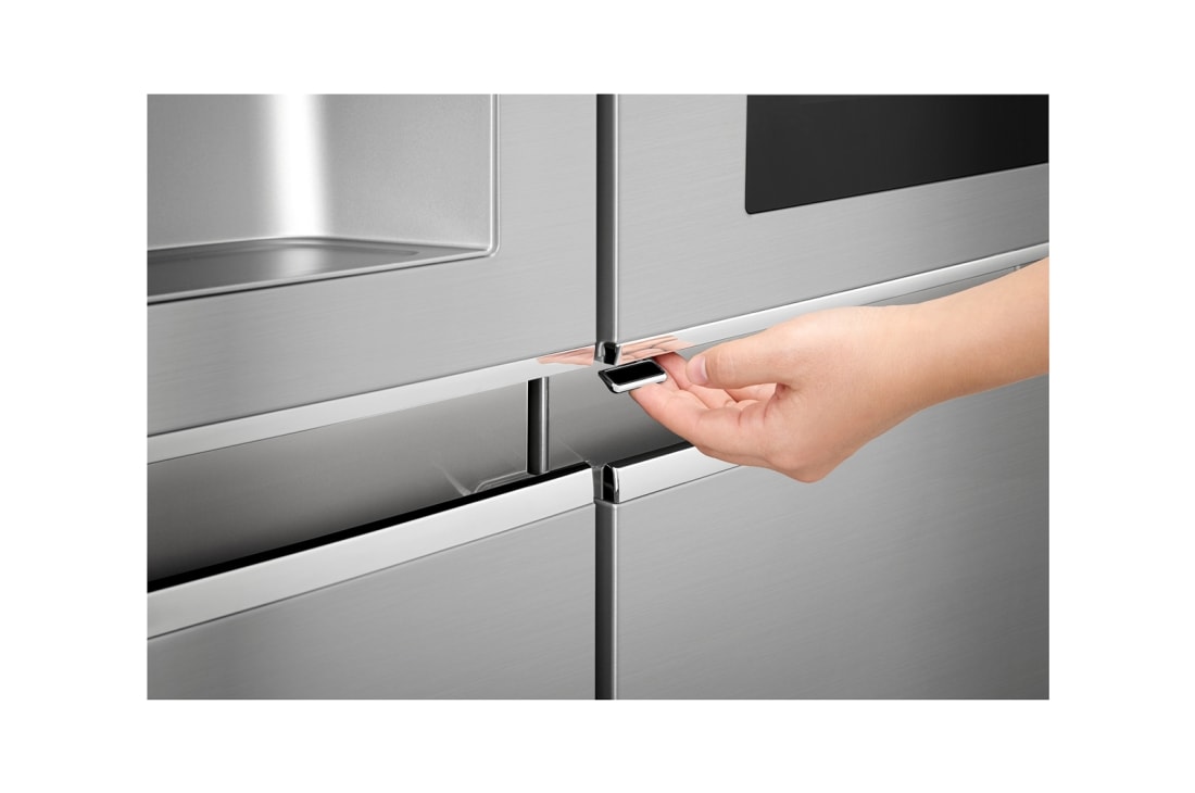 LG ال‌جی، یخچال فریزر ساید بای ساید InstaView Door-in-Door، ظرفیت 601 لیتر , Handle Detail view, GC-X267SQCS, thumbnail 10