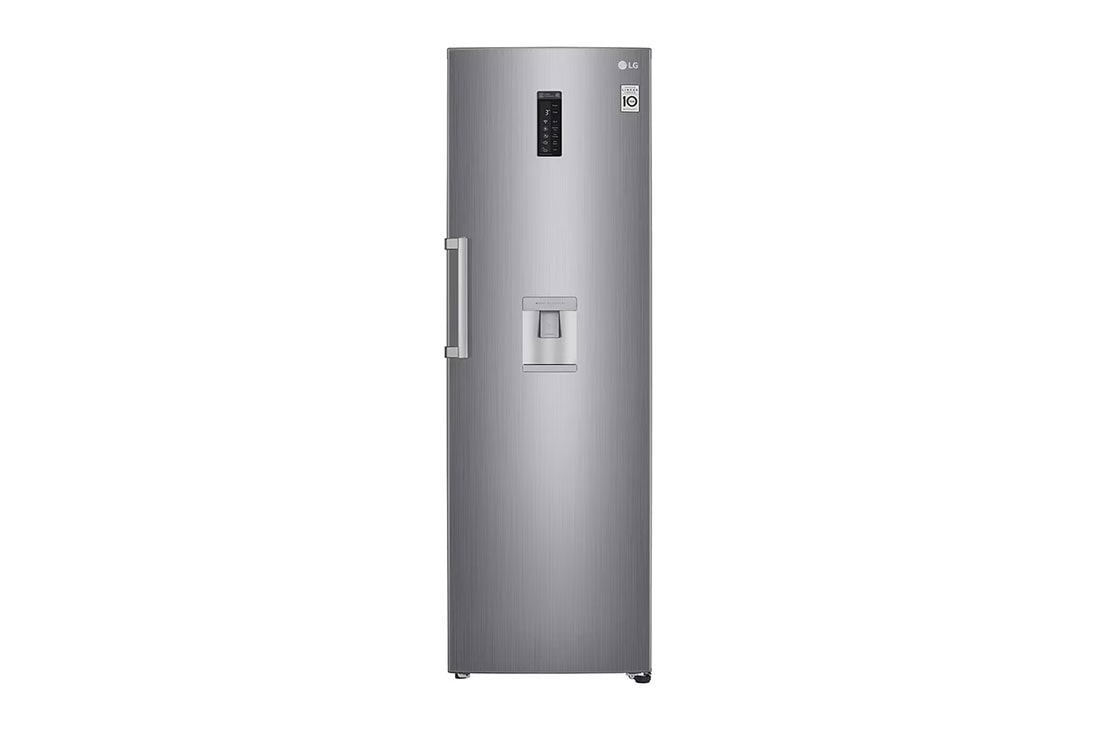 LG ال‌جی، یخچال تک درب، 313 لیتر، نقره‌ای پلاتینیومی, Front view, GC-F411ELDM