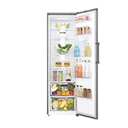 LG ال‌جی، یخچال تک درب، 313 لیتر، نقره‌ای, front door open view with food, GC-F411EQDM, thumbnail 2