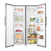 LG ال‌جی، یخچال تک درب، 313 لیتر، نقره‌ای, front door open view, GC-F411EQDM, thumbnail 12