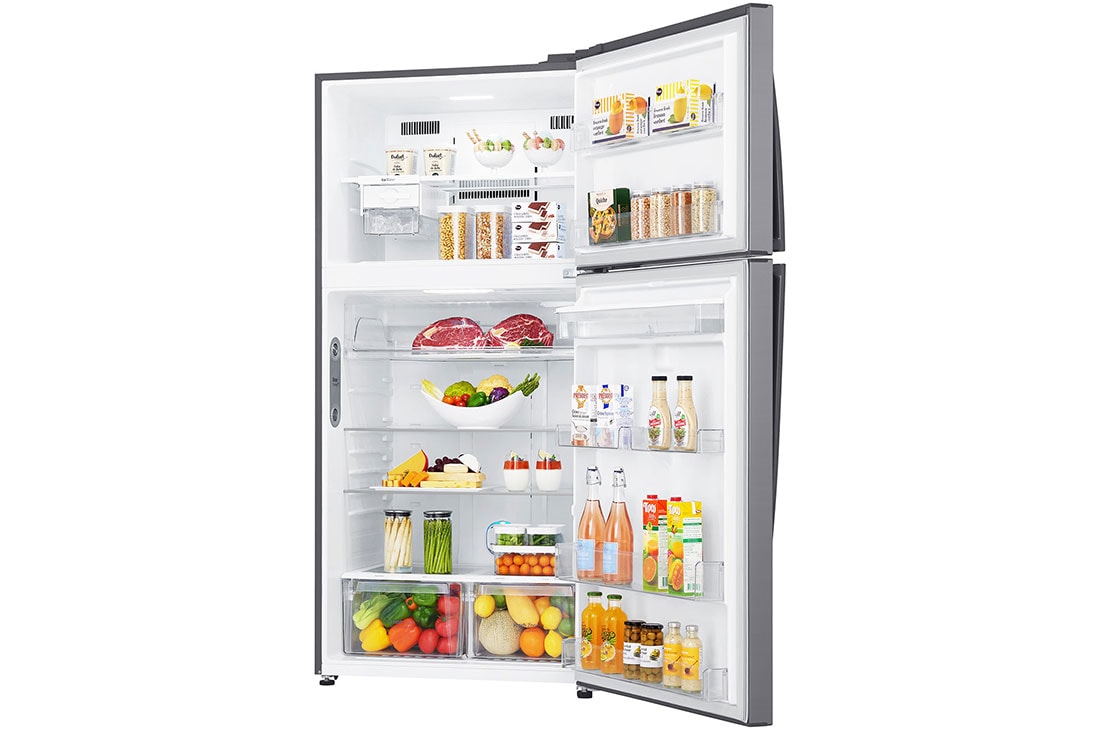 LG ال‌جی، یخچال بالا فریزر، 830 لیتر، استیل درخشان, Left side view, GR-F882HLHU, thumbnail 12