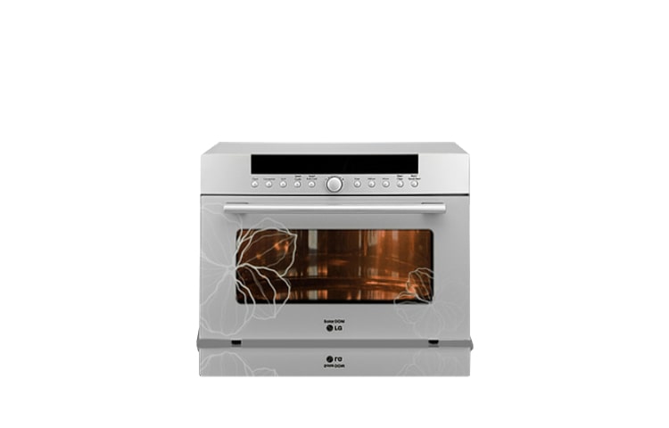 LG ماکرویو 34 لیتری سیلور با طرح گل, LF-5901SCF
