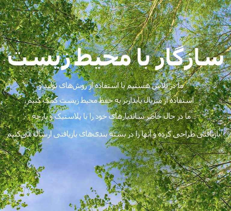 تصویر سبز و مملو از درختان پربرگ و آسمانی که از میان آنها مشاهده می‌شود.