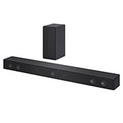 LG ساندبار SH7Q با 5.1 کانال <br> توان خروجی 800 وات, diagonal view of sound bar with sub woofer, SH7Q, thumbnail 2