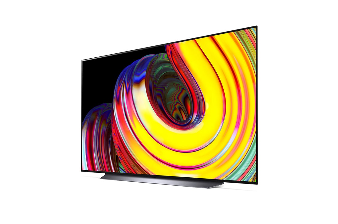 LG ال‌جی،LG OLED CS evo، تلویزیون 65 اینچ سری CS، کیفیت4k، تکنولوژی هوشمند AI ThinQ و WebOS، زبان طراحی 4side cinema، توانایی نمایش محتوایDolby Vision و HLG، تکنولوژی Dolby Atmos، تکنولوژی VRR، تکنولوژی G-sync برای اتصال به کنسول بازی، تکنولوژی تصویر Pixel Dimming(تاریکی موضعی)،پایه وسط،محصول 2022, نمایی از نمایشگر عریض, OLED65CS6LA, thumbnail 3