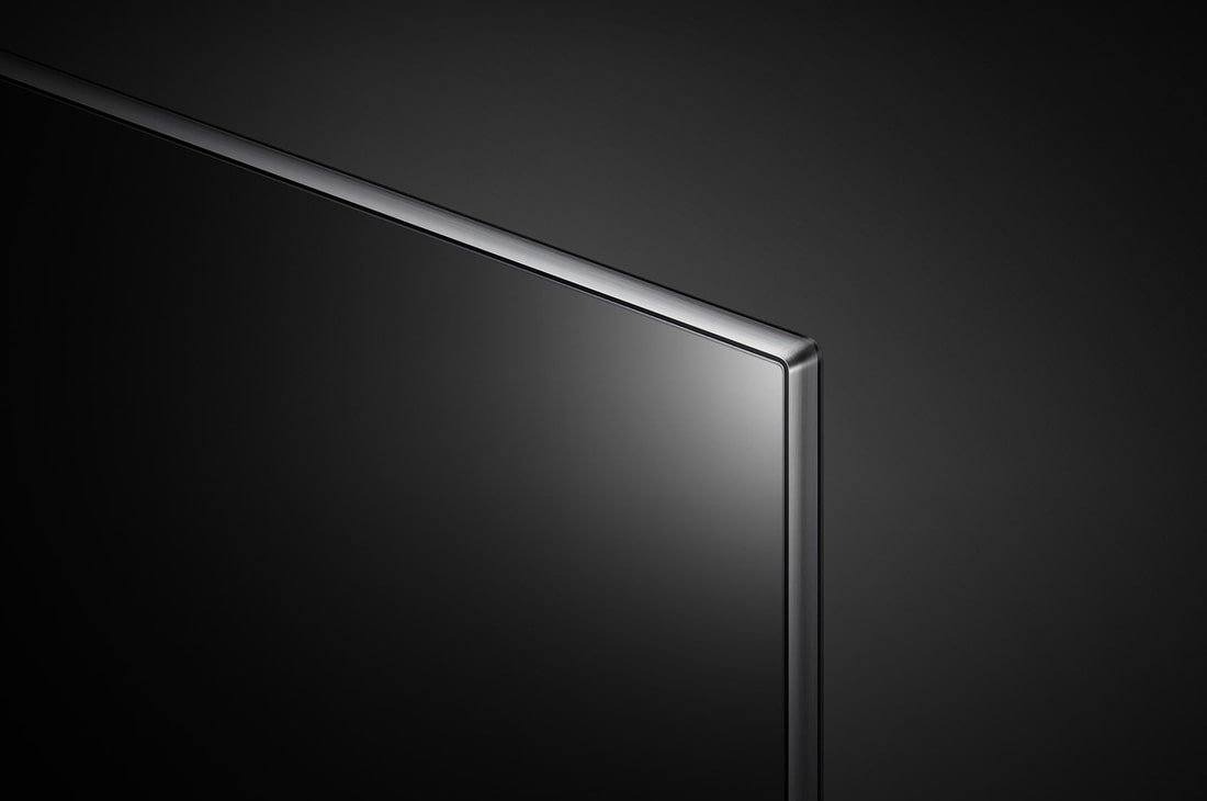 LG ال‌جی،LG Nanocell ، تلویزیون 55 اینچ سری NANO86، تکنولوژی هوشمند AI ThinQ، سیستم عامل WebOS، کیفیت 4k، توانایی نمایش محتوای HDR، تکنولوژی Local Dimming(تاریکی موضعی)، پایه وسط و هلالی شکل, Panel view, 55NANO86VNA, thumbnail 6