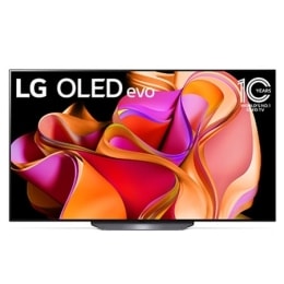 نمای جلو با LG OLED evo و نشان OLED شماره 1. 10 ساله جهان روی صفحه نمایش و همچنین ساندبار زیر2