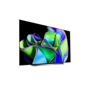 LG ال‌جی،LG OLED C3 evo ، تلویزیون 83 اینچ سری C3، کیفیت 4k، تکنولوژی هوشمند AI ThinQ و WebOS، کنترل جادویی، زبان طراحی 4side cinema، توانایی نمایش محتوایDolby Vision و HLG، تکنولوژی AI Picture Pro وAI Sound Pro (9.1.2ch) و Dolby Atmos، تکنولوژیVRRو G-sync برای اتصال به کنسول بازی، پایه وسط، جدید 2023 , نمای جانبی راست با اندکی زاویه, OLED83C36LA, thumbnail 5