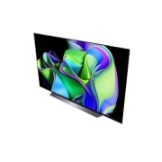 LG ال‌جی،LG OLED C3 evo ، تلویزیون 83 اینچ سری C3، کیفیت 4k، تکنولوژی هوشمند AI ThinQ و WebOS، کنترل جادویی، زبان طراحی 4side cinema، توانایی نمایش محتوایDolby Vision و HLG، تکنولوژی AI Picture Pro وAI Sound Pro (9.1.2ch) و Dolby Atmos، تکنولوژیVRRو G-sync برای اتصال به کنسول بازی، پایه وسط، جدید 2023 , زاویه دید از بالا, OLED83C36LA, thumbnail 8