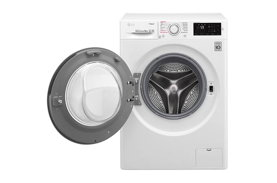 LG ال‌جی، ماشین لباسشویی 8 کیلوگرمی، مجهز به بخار،6MOTION ،سفید, WM-845SW, thumbnail 8