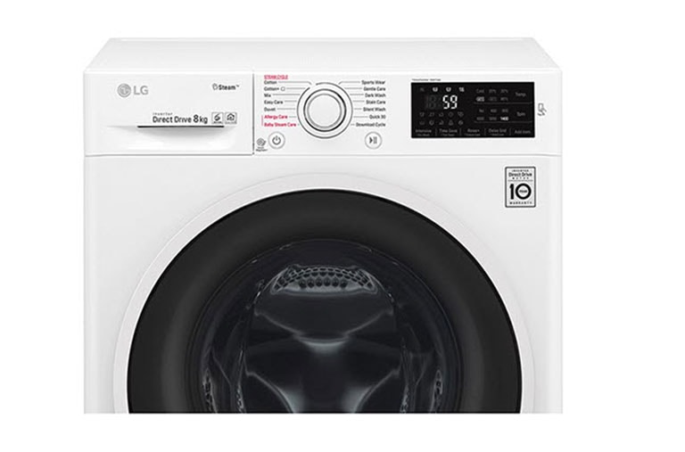 LG ال‌جی، ماشین لباسشویی 8 کیلوگرمی، مجهز به بخار،6MOTION ،سفید, WM-845SW, thumbnail 7