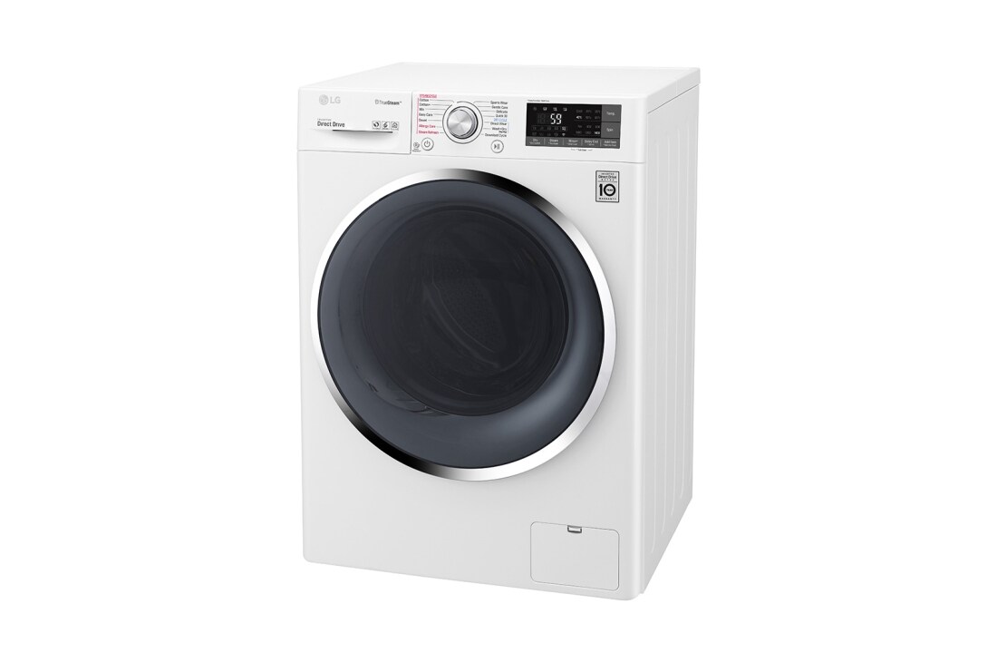 LG ال‌جی، ماشین لباسشویی 9 کیلوگرمی، مجهز به خشک کن، ™TrueSteam، سفید , WM-966SW, thumbnail 2