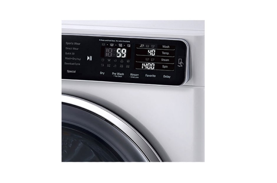 LG ال‌جی، ماشین لباسشویی 10.5 کیلوگرمی، تکنولوژی™TrueSteam، استیل , WM-L1055CS, thumbnail 7