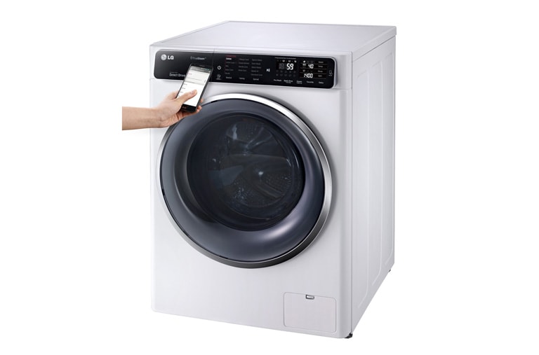 LG ال‌جی، ماشین لباسشویی 10.5 کیلوگرمی، تکنولوژی™TurboWashو™TrueSteam، نقره‌ای, WM-L1050S, thumbnail 4