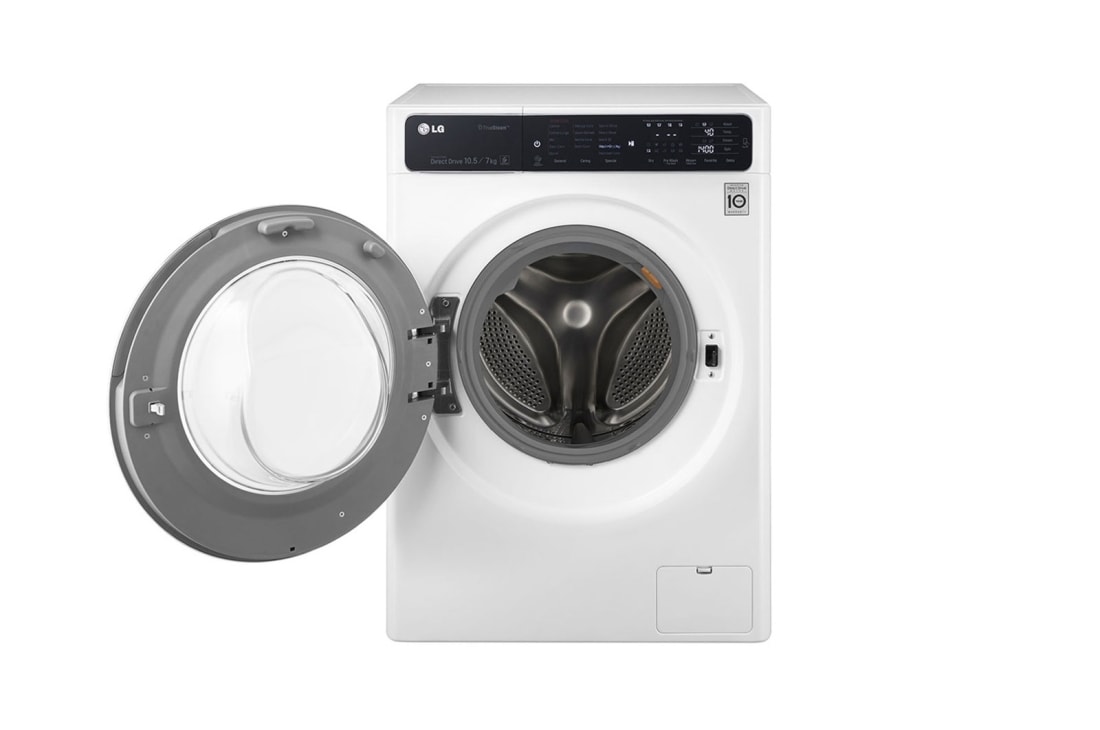 LG ال‌جی، ماشین لباسشویی 10.5 کیلوگرمی، تکنولوژی™TrueSteam، سفید, WM-L1055CW, thumbnail 2