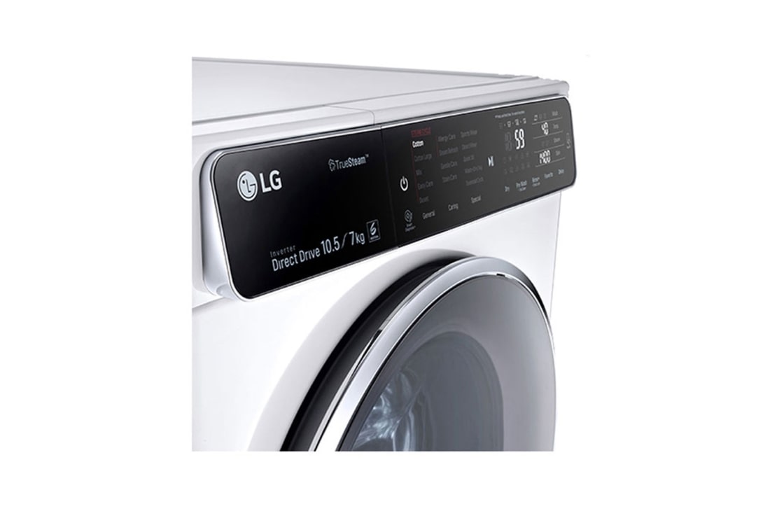 LG ال‌جی، ماشین لباسشویی 10.5 کیلوگرمی، تکنولوژی™TrueSteam، سفید, WM-L1055CW, thumbnail 6