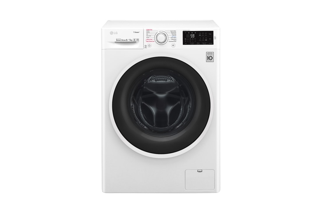 LG ال‌جی، ماشین لباسشویی 8 کیلوگرمی، مجهز به خشک کن، تکنولوژیCrease care، سفید, WM-865CW
