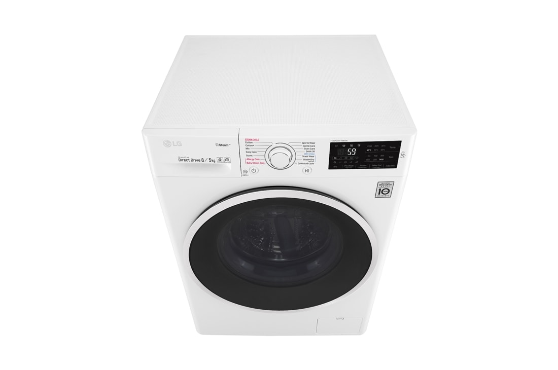 LG ال‌جی، ماشین لباسشویی 8 کیلوگرمی، مجهز به خشک کن، تکنولوژیCrease care، سفید, WM-865CW, thumbnail 6