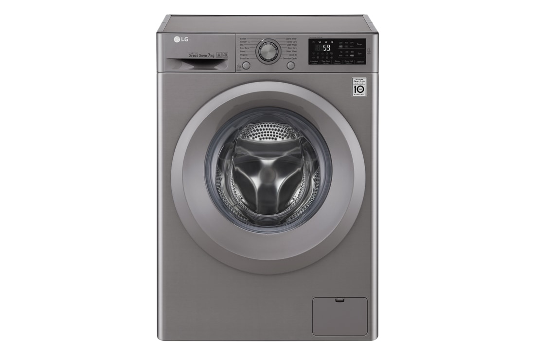 LG ال‌جی، ماشین لباسشویی 7 کیلوگرمی، تکنولوژی 6MOTION و Silent Wash، نقره‌ای , WM-721NS