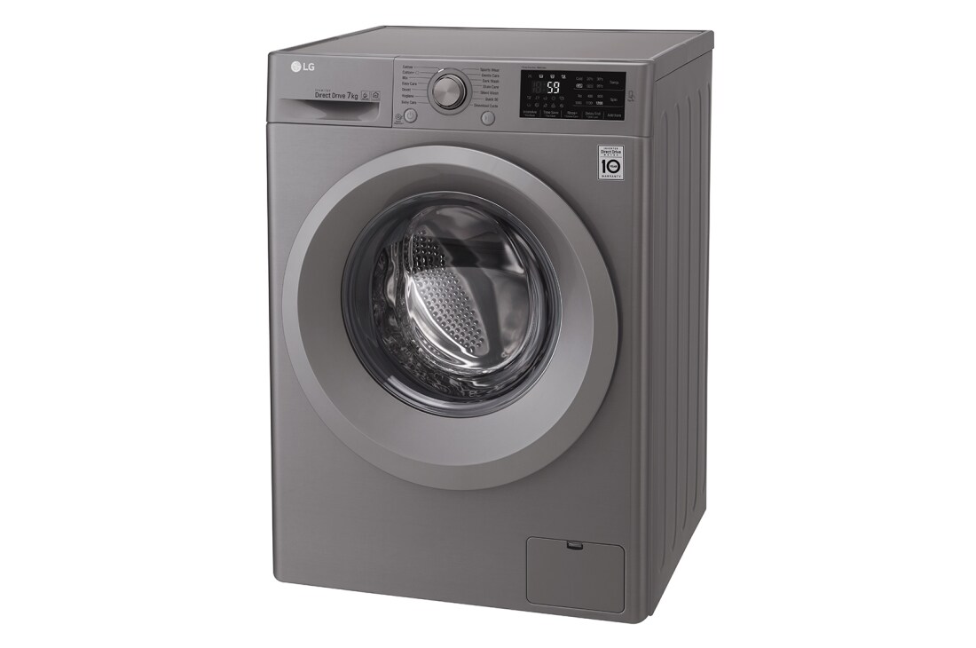 LG ال‌جی، ماشین لباسشویی 7 کیلوگرمی، تکنولوژی 6MOTION و Silent Wash، نقره‌ای , WM-711NS, thumbnail 2