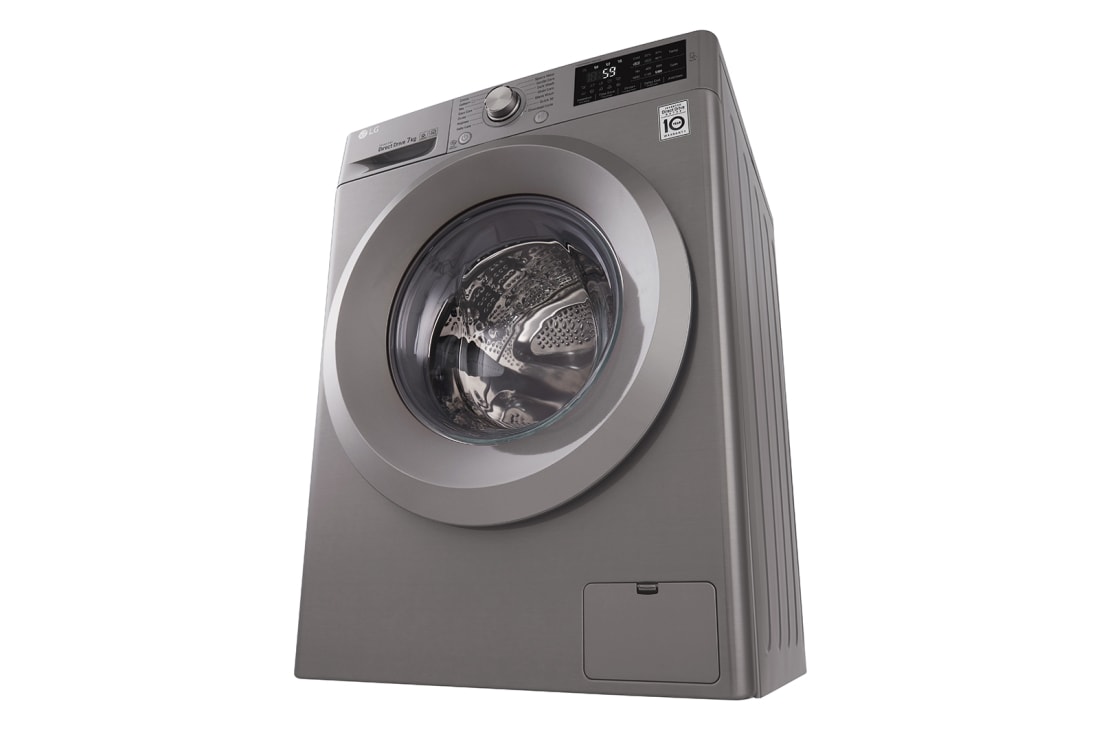 LG ال‌جی، ماشین لباسشویی 7 کیلوگرمی، تکنولوژی 6MOTION و Silent Wash، نقره‌ای , WM-711NS, thumbnail 3